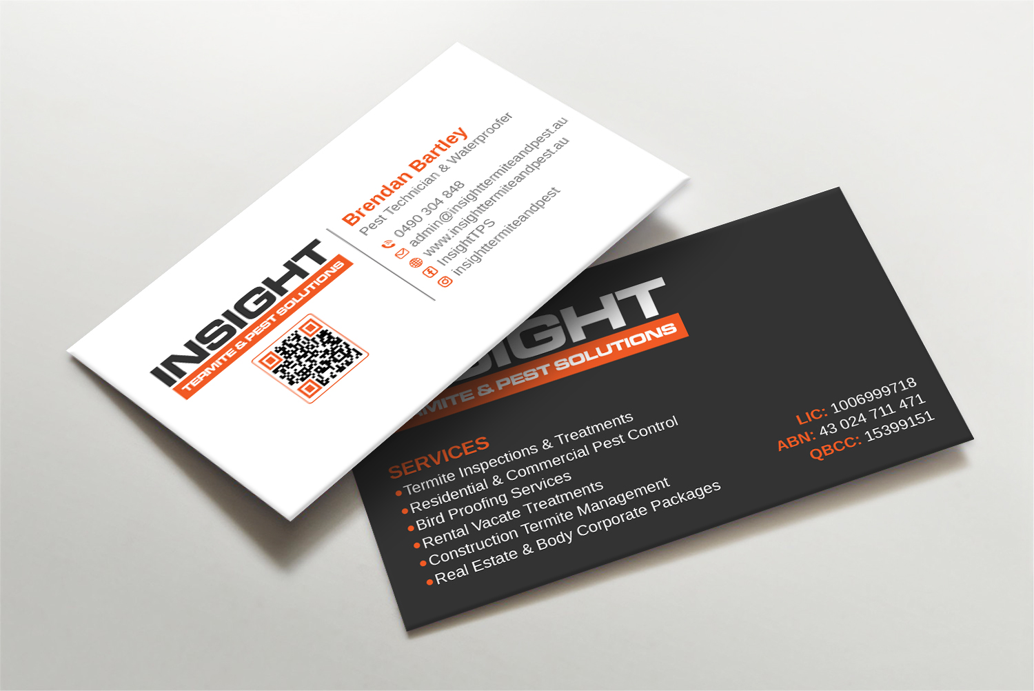 Business Card Design by LAXMI DESIGNHUB for Insight Termite & Pest Solutions | Design #32141091