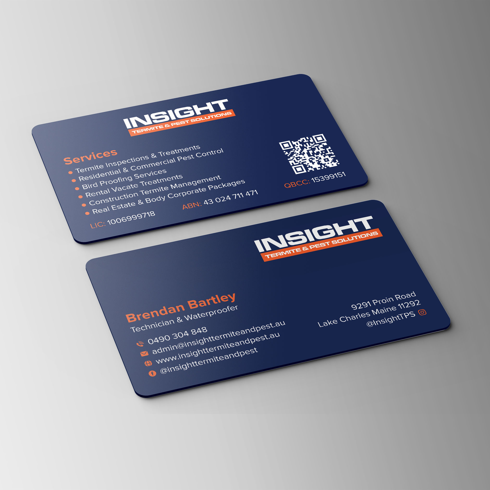 Diseño de Tarjeta de Presentación por Bikash Das para Insight Termite & Pest Solutions | Diseño #32143688