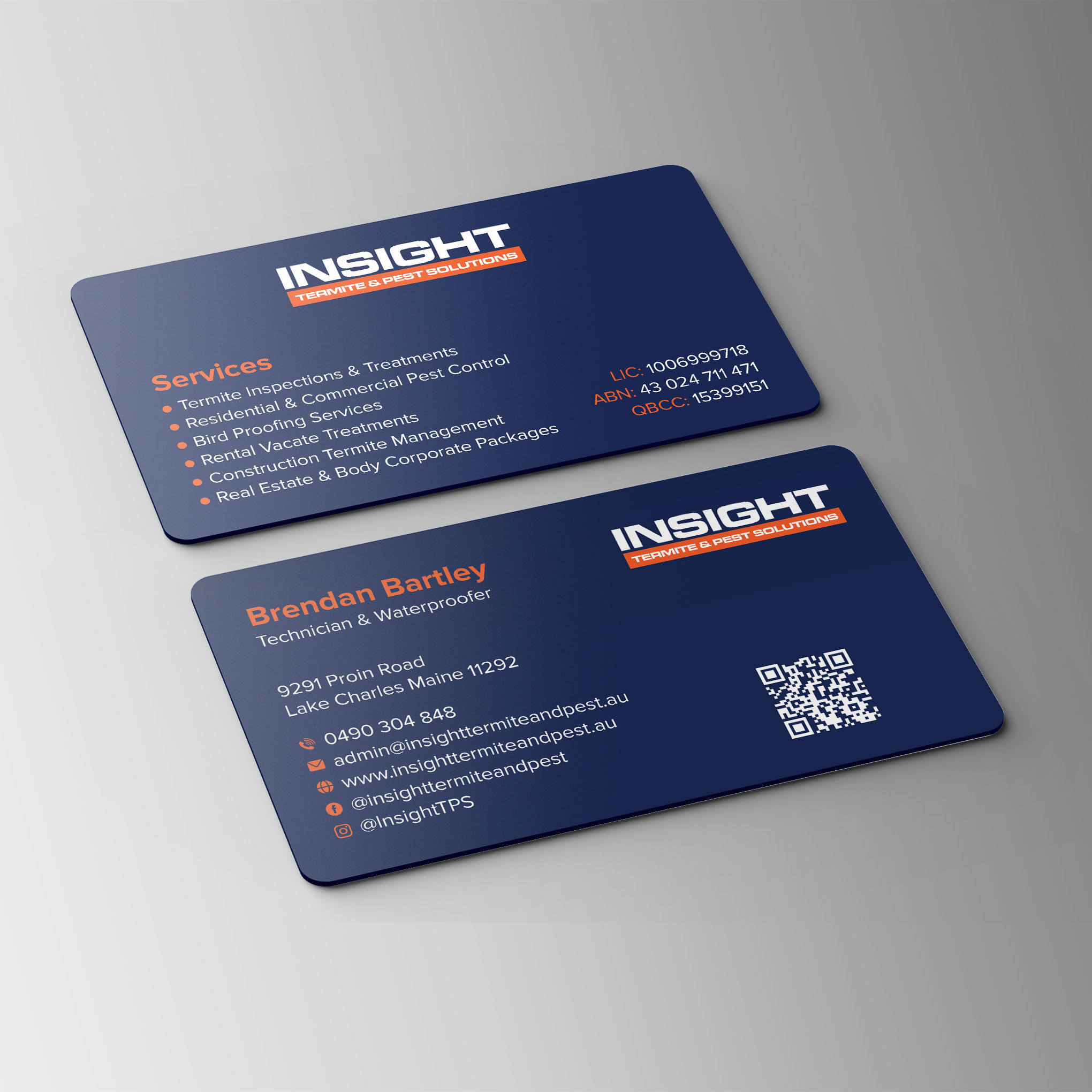 Diseño de Tarjeta de Presentación por Bikash Das para Insight Termite & Pest Solutions | Diseño #32143735