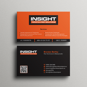Business Card Design by Bikash Das for Insight Termite & Pest Solutions | Design: #32173090
