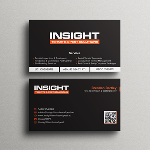 Business Card Design by Bikash Das for Insight Termite & Pest Solutions | Design: #32173096