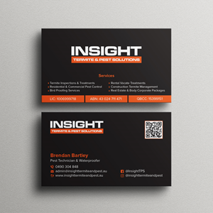 Business Card Design by Bikash Das for Insight Termite & Pest Solutions | Design: #32173103