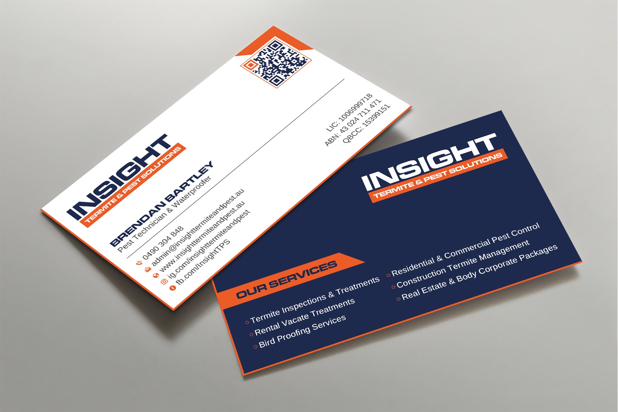Visitenkarten-Design von Uttom 2 für Insight Termite & Pest Solutions | Design #32141819