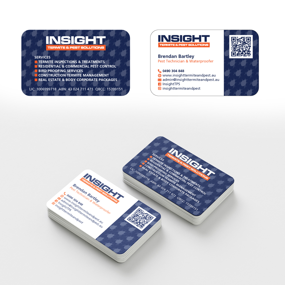 Diseño de Tarjeta de Presentación por Fendr para Insight Termite & Pest Solutions | Diseño #32148569