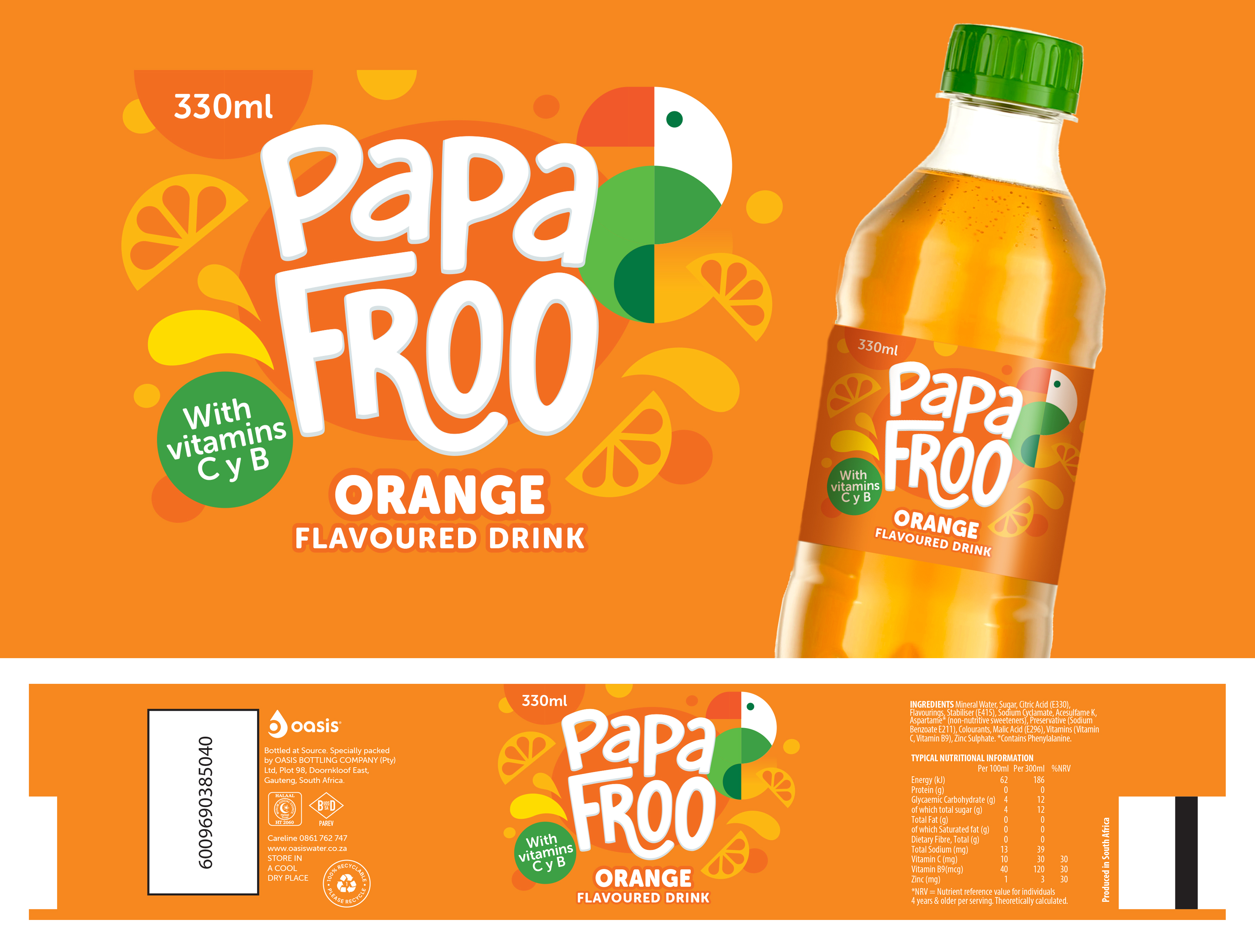 Label Design by JR-Design for Oasis Water (Pty) Ltd | Design #32164418