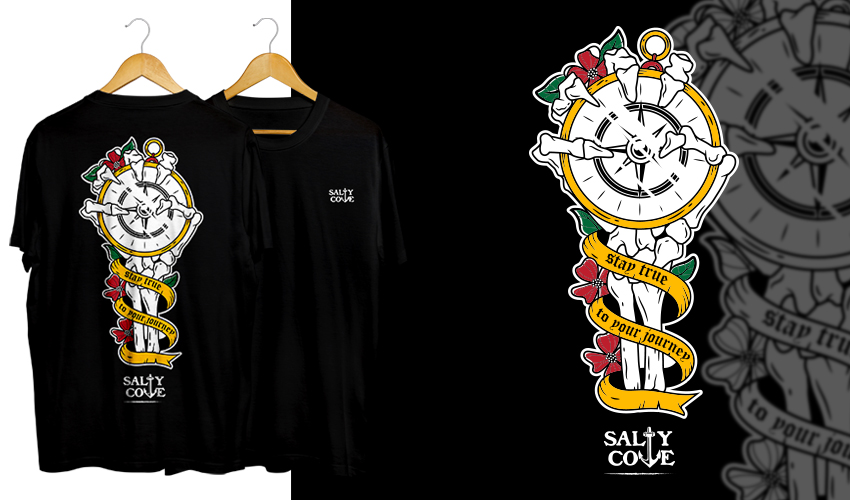 T-shirt Design by HELLOCRUNK for Salty Cove Customs | Design #32195341