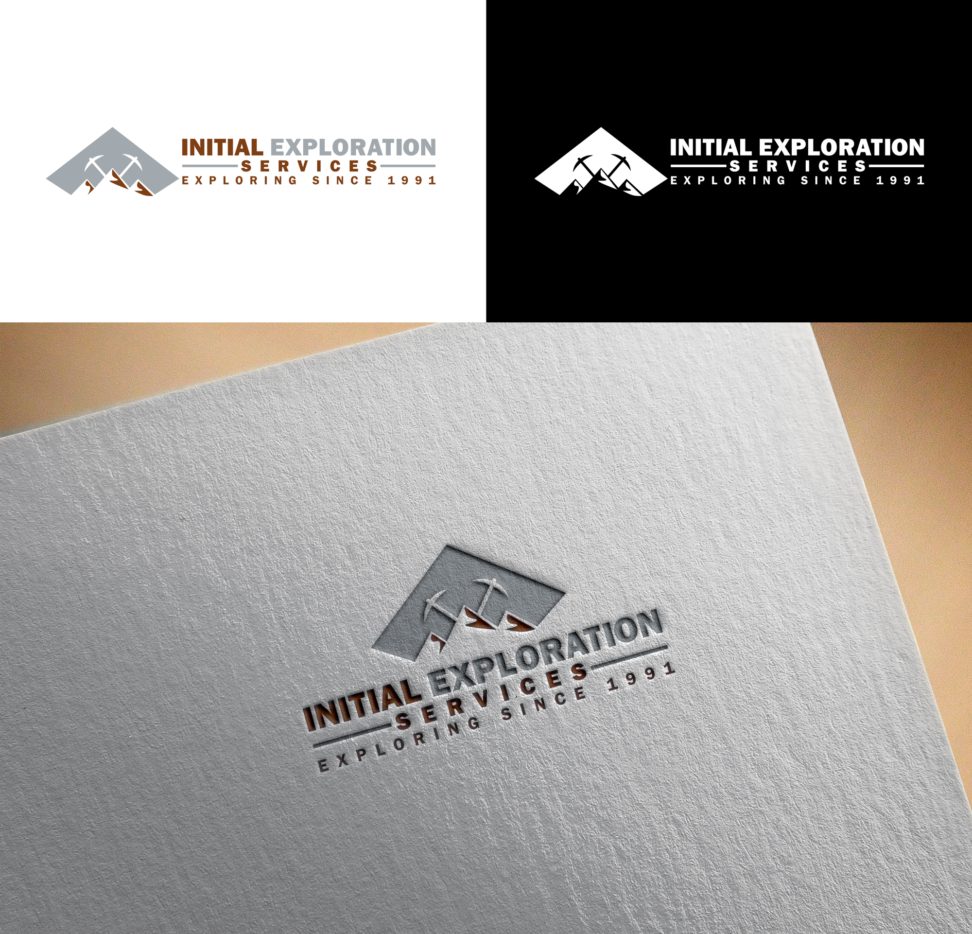 Logo Design by RA-bica for Initial Exploration Services | Design #32164543
