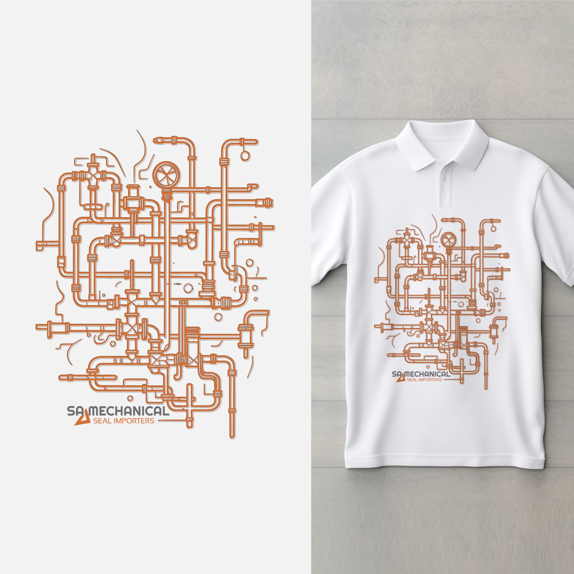 T-shirt Design by Di3goAngelo for sa mechanical seal importer pe | Design #32175290