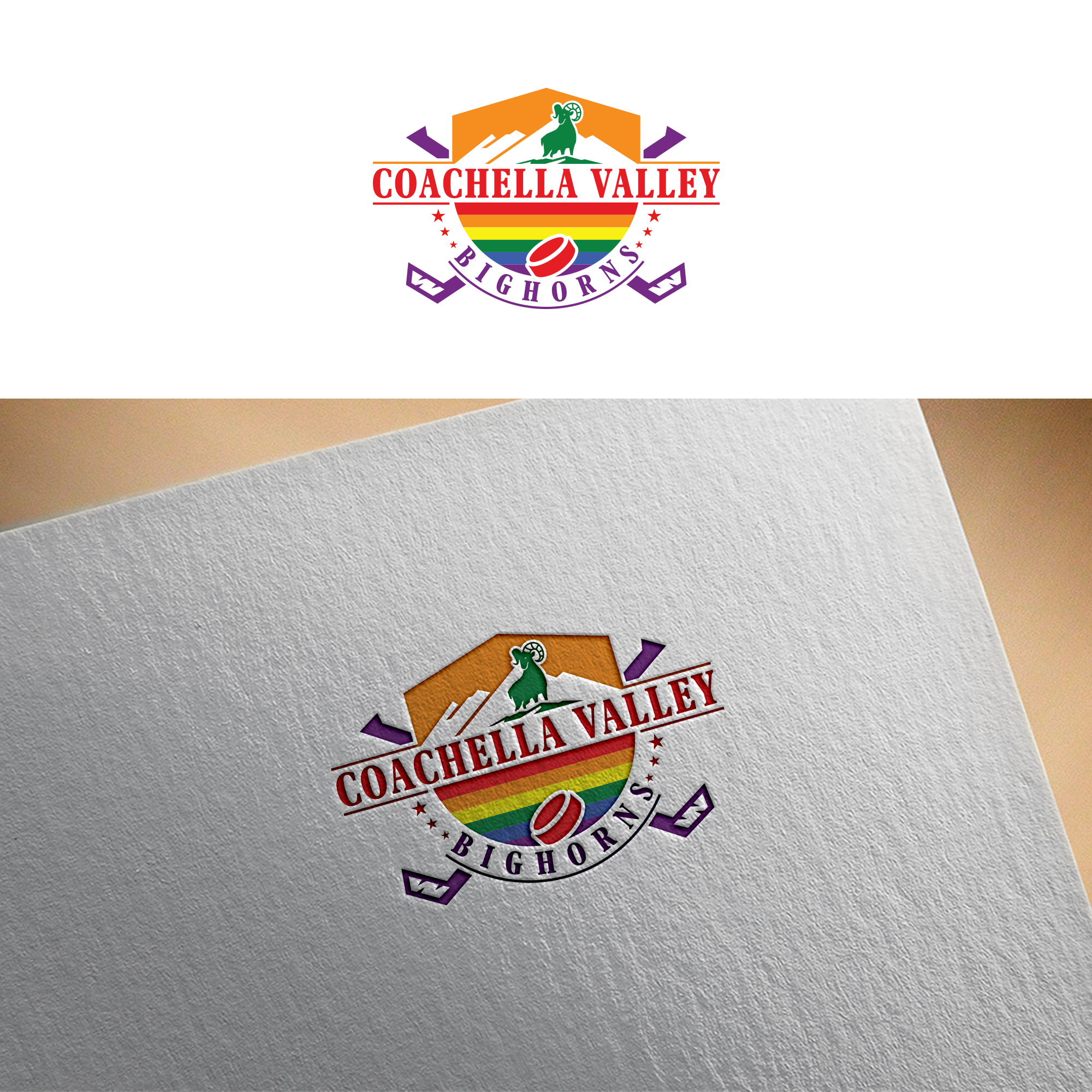 Logo-Design von RA-bica für Coachella Valley LGBT Hockey Association | Design #32183494