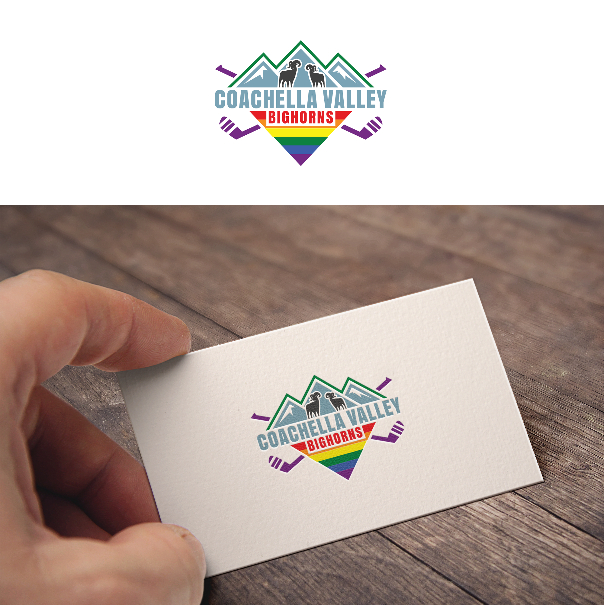 Logo Design by RA-bica for Coachella Valley LGBT Hockey Association | Design #32183496