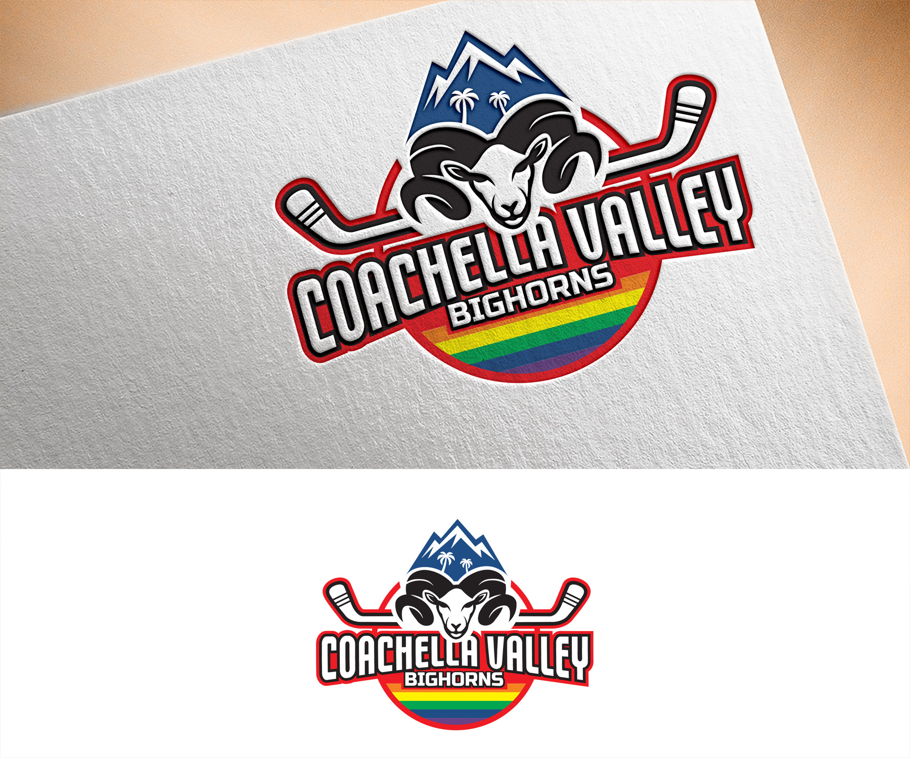 Logo Design by Vishak vasu for Coachella Valley LGBT Hockey Association | Design #32212241