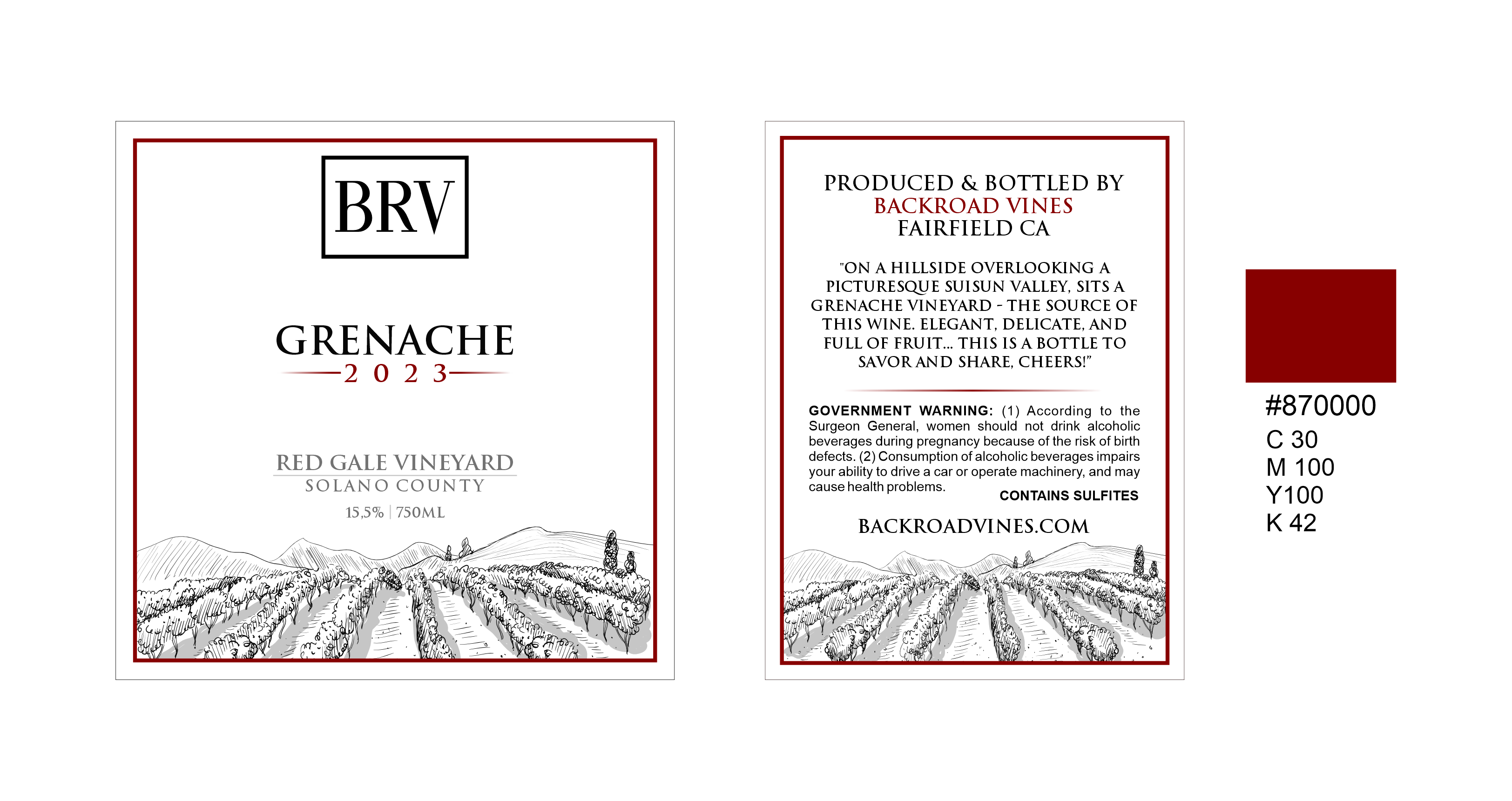 Design Étiquette par Jose Loaiza pour BackRoad Vines | Design #32168461