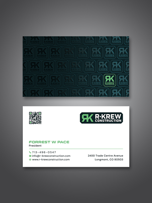 Diseño de Tarjeta de Presentación por Designer Mamun para RKREW Construction | Diseño #32175080