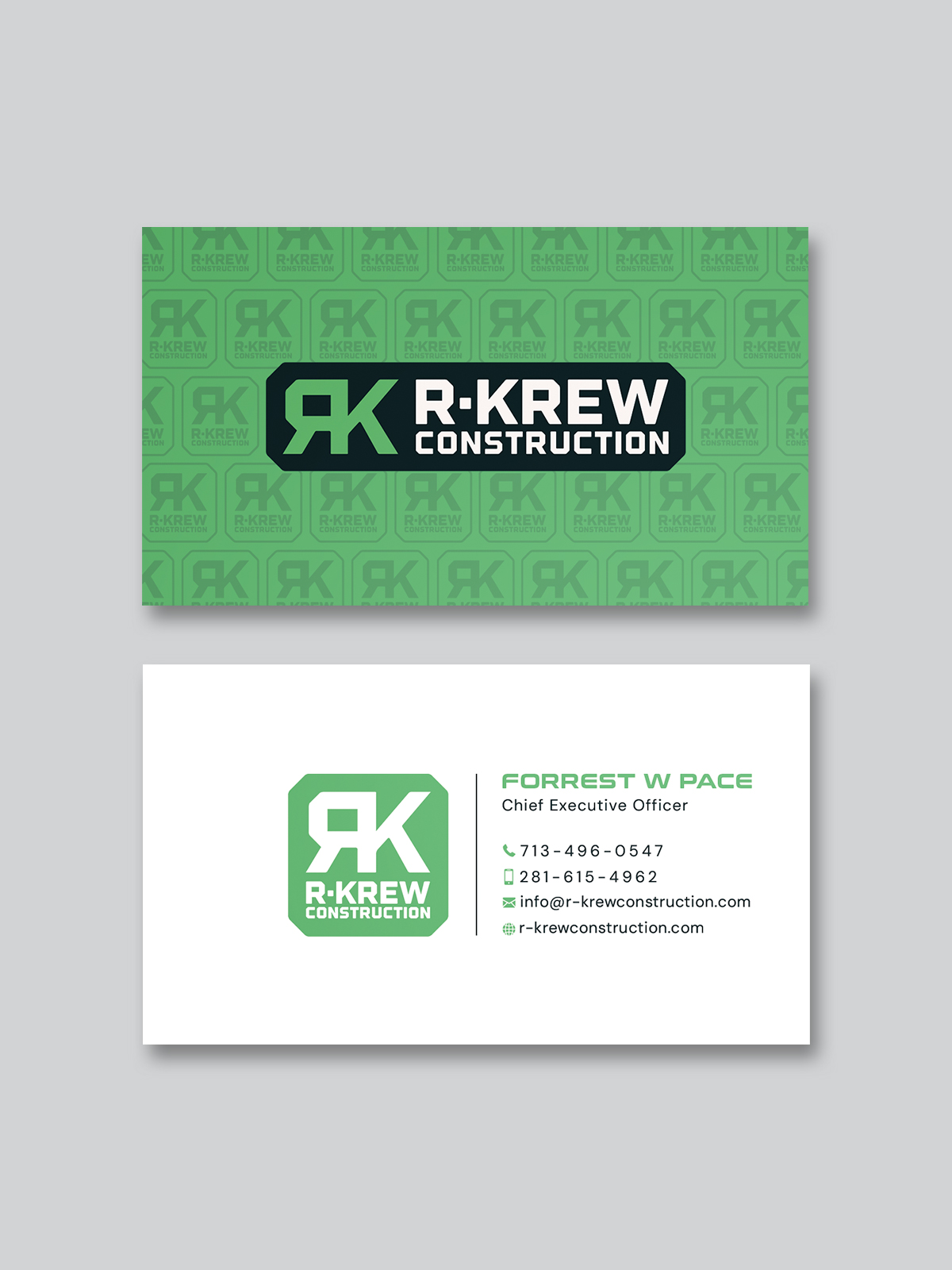 Business Card Design by Creative Moon Design for RKREW Construction | Design #32175081