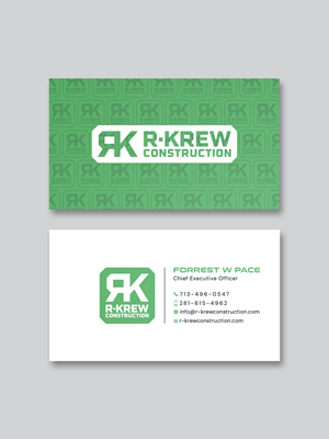 Business Card Design by Creative Moon Design for RKREW Construction | Design: #32175082