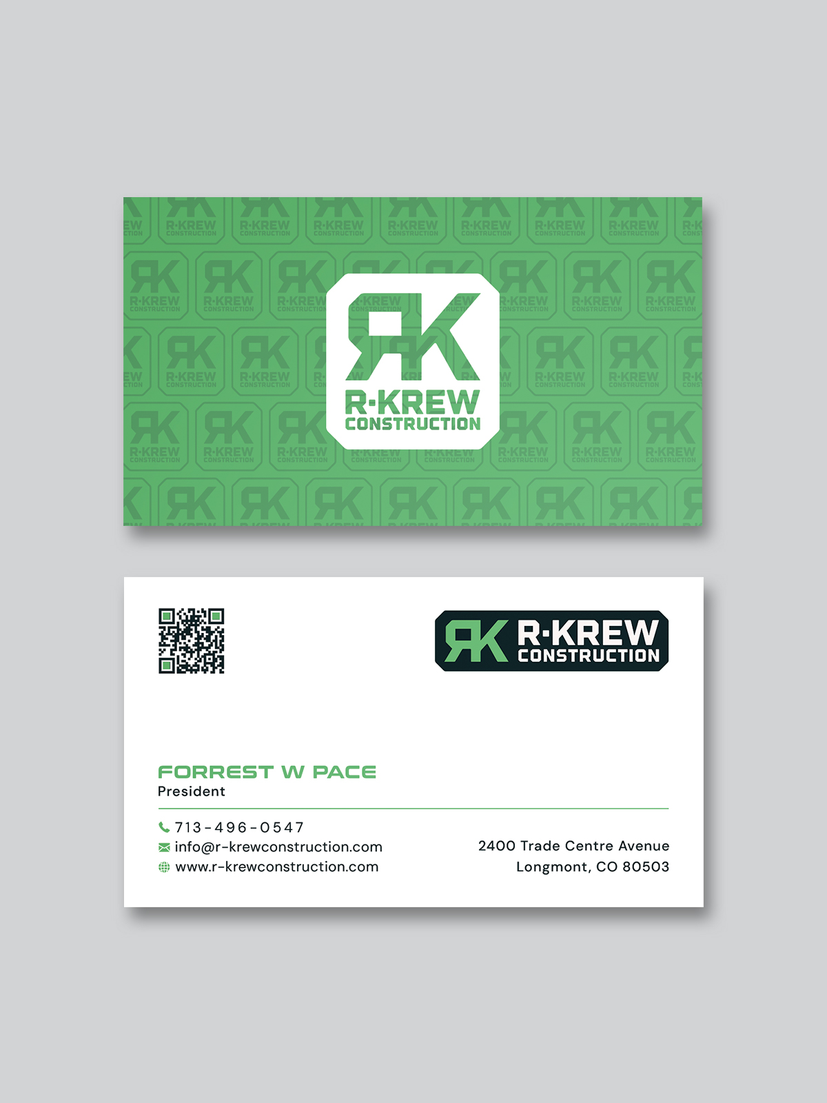 Business Card Design by Creative Moon Design for RKREW Construction | Design #32175083