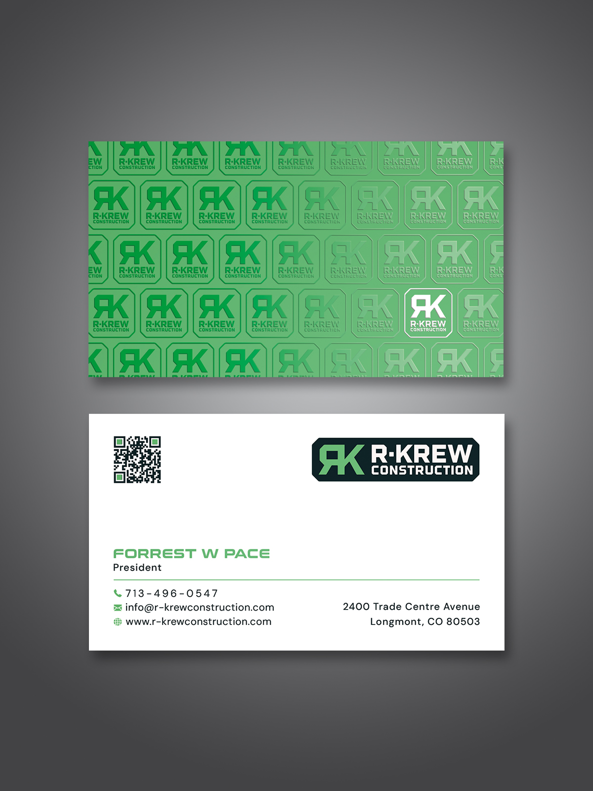Business Card Design by Creative Moon Design for RKREW Construction | Design #32175084