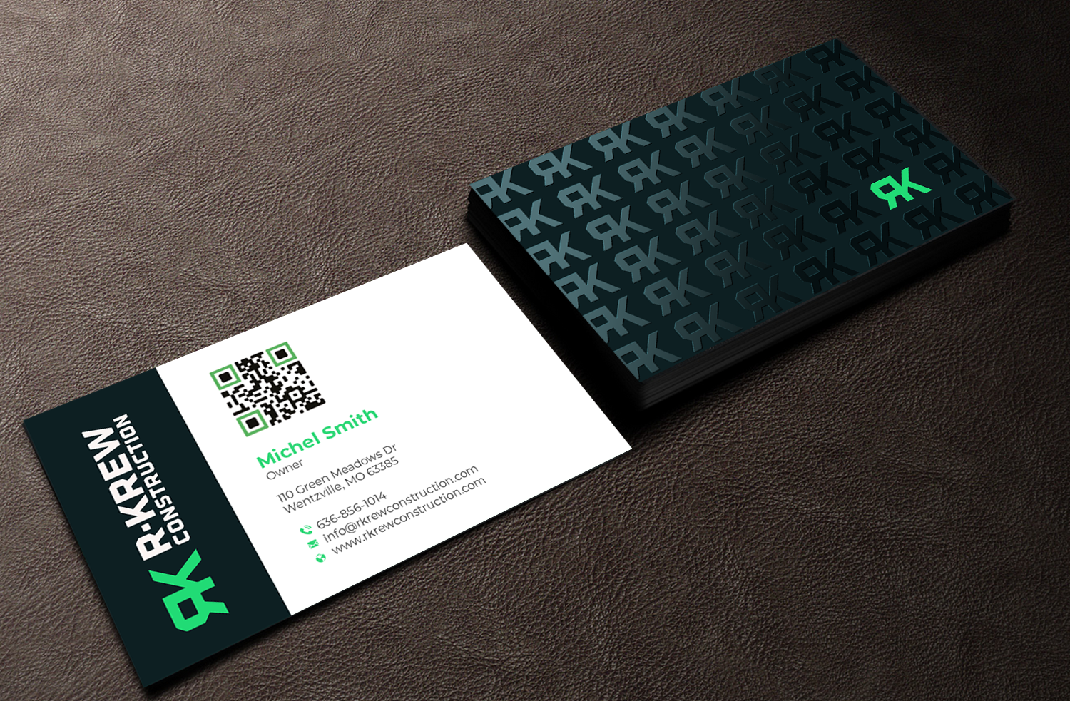 Business Card Design by Graphixpointt for RKREW Construction | Design #32172505