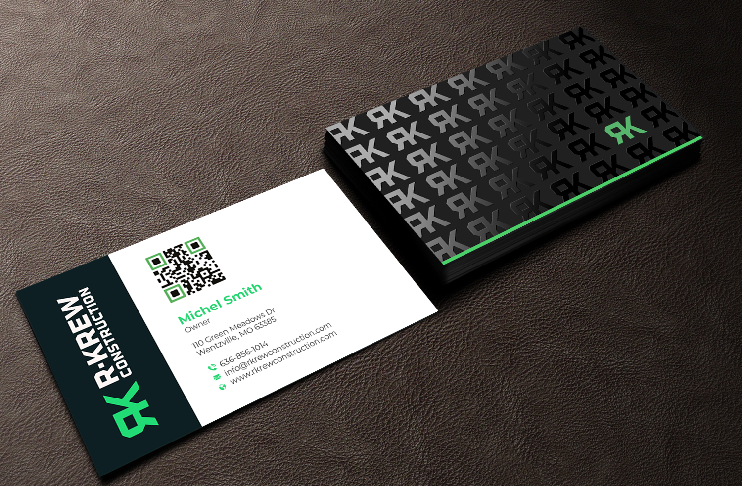 Business Card Design by Graphixpointt for RKREW Construction | Design #32172507
