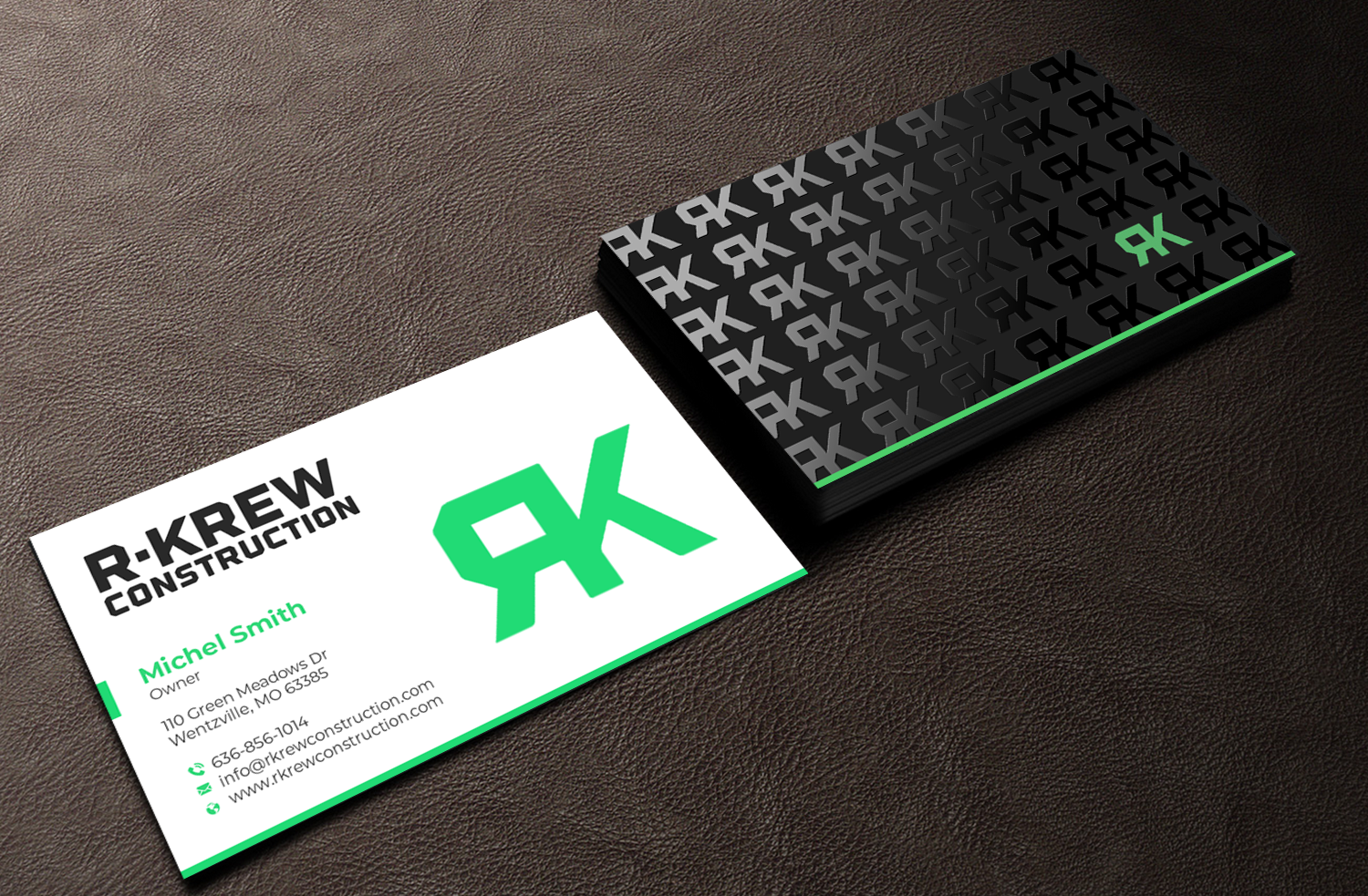 Business Card Design by Graphixpointt for RKREW Construction | Design #32172508