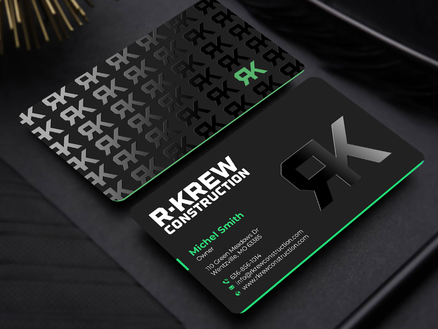 Business Card Design by Graphixpointt for RKREW Construction | Design #32172513