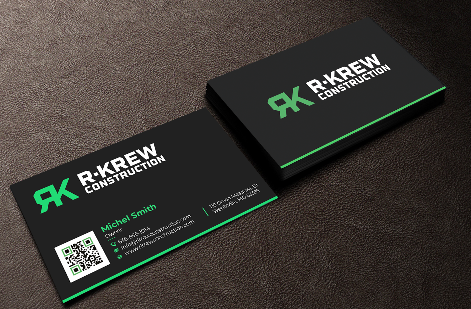 Visitenkarten-Design von Graphixpointt für RKREW Construction | Design #32172514