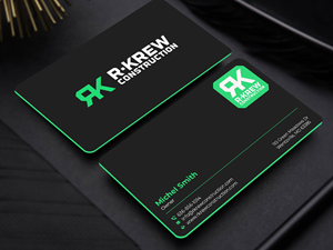 Business Card Design by Graphixpointt for RKREW Construction | Design: #32172518