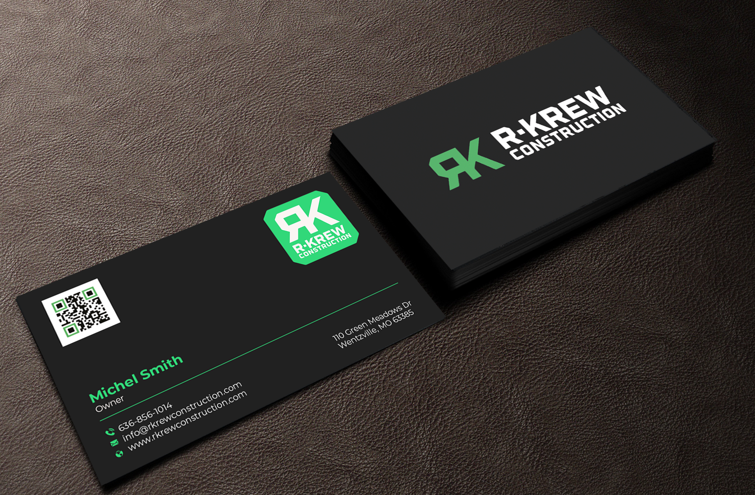 Business Card Design by Graphixpointt for RKREW Construction | Design #32172519