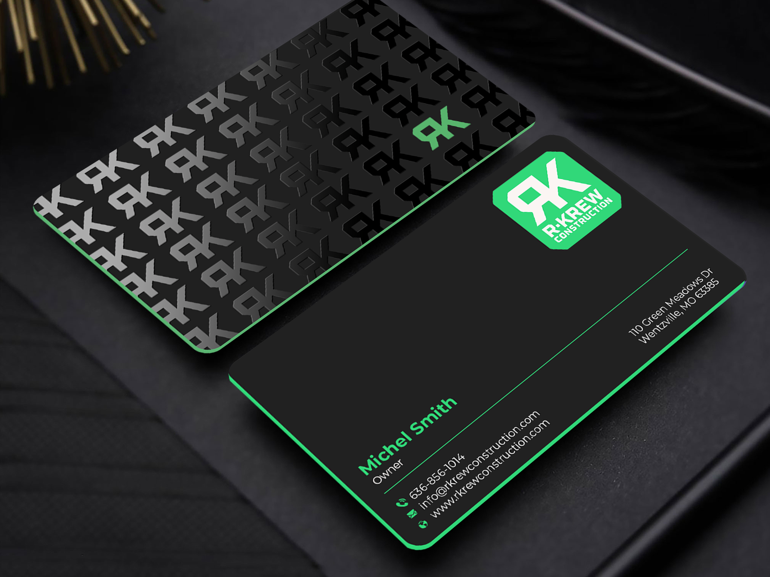Business Card Design by Graphixpointt for RKREW Construction | Design #32172520