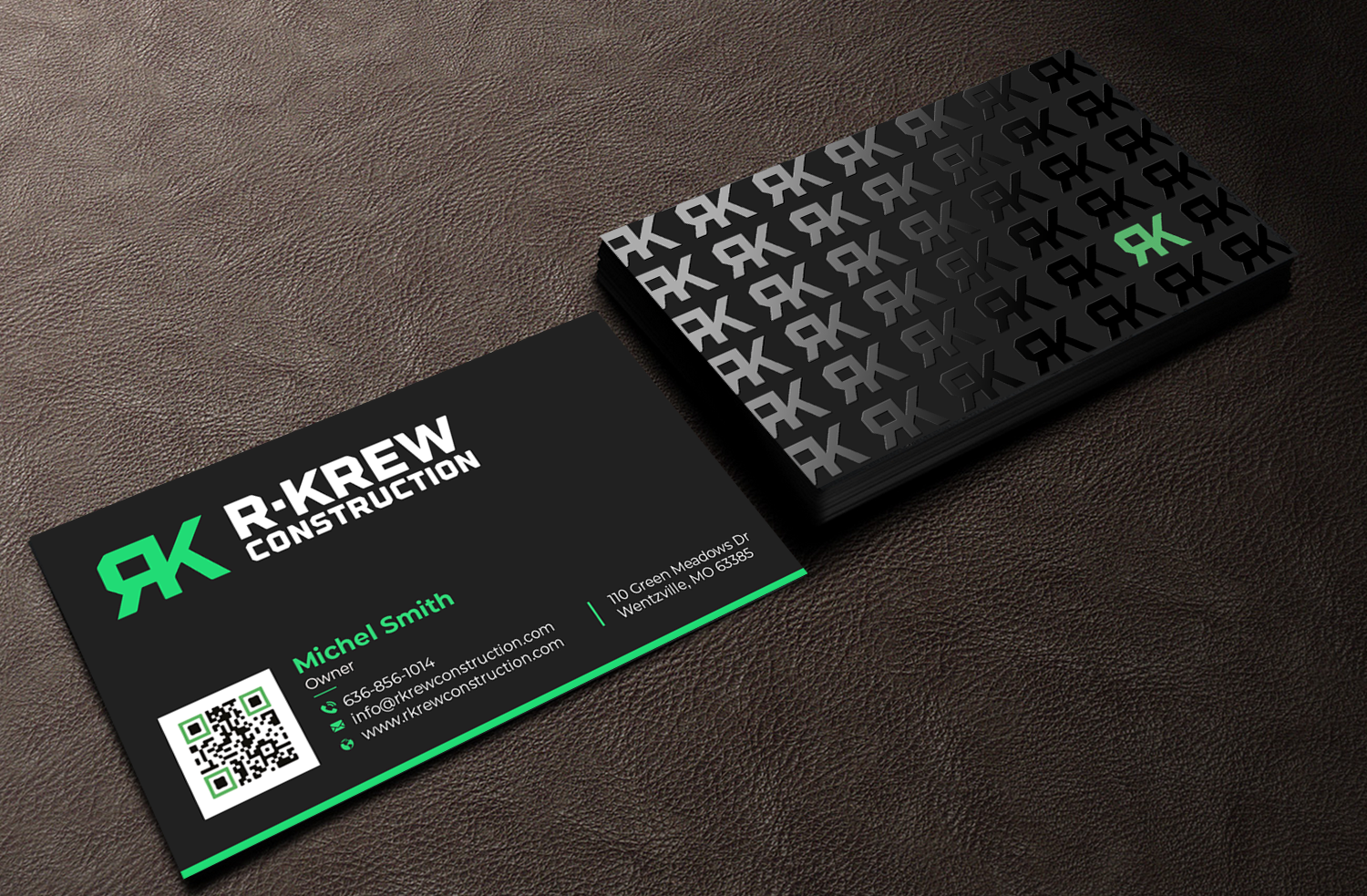 Diseño de Tarjeta de Presentación por Graphixpointt para RKREW Construction | Diseño #32172522