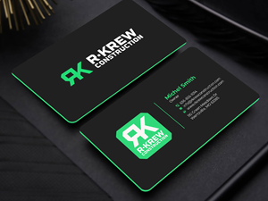 Business Card Design by Graphixpointt for RKREW Construction | Design: #32172526