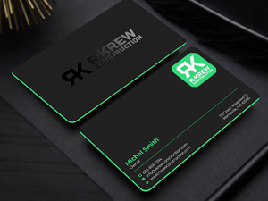 Business Card Design by Graphixpointt for RKREW Construction | Design: #32172527