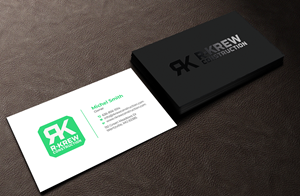 Business Card Design by Graphixpointt for RKREW Construction | Design: #32172535
