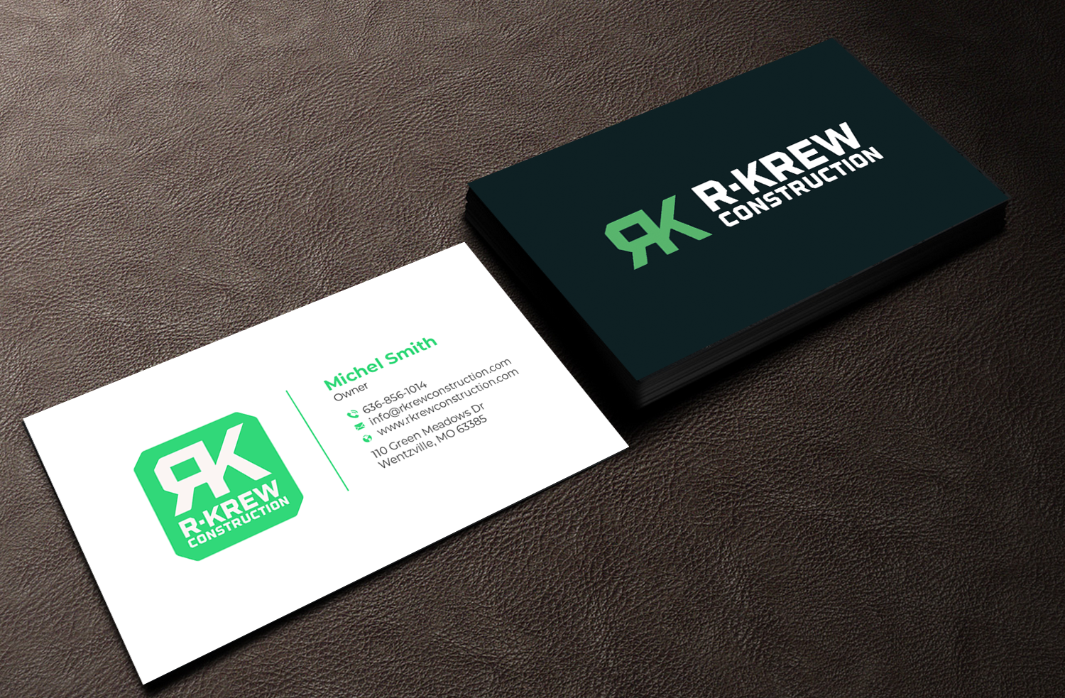 Business Card Design by Graphixpointt for RKREW Construction | Design #32172549