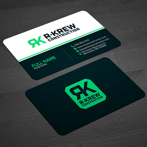 Diseño de Tarjeta de Presentación por WellDesign para RKREW Construction | Diseño: #32172666