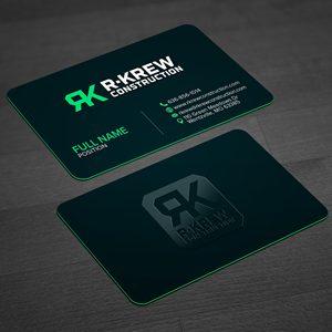Diseño de Tarjeta de Presentación por WellDesign para RKREW Construction | Diseño: #32172667