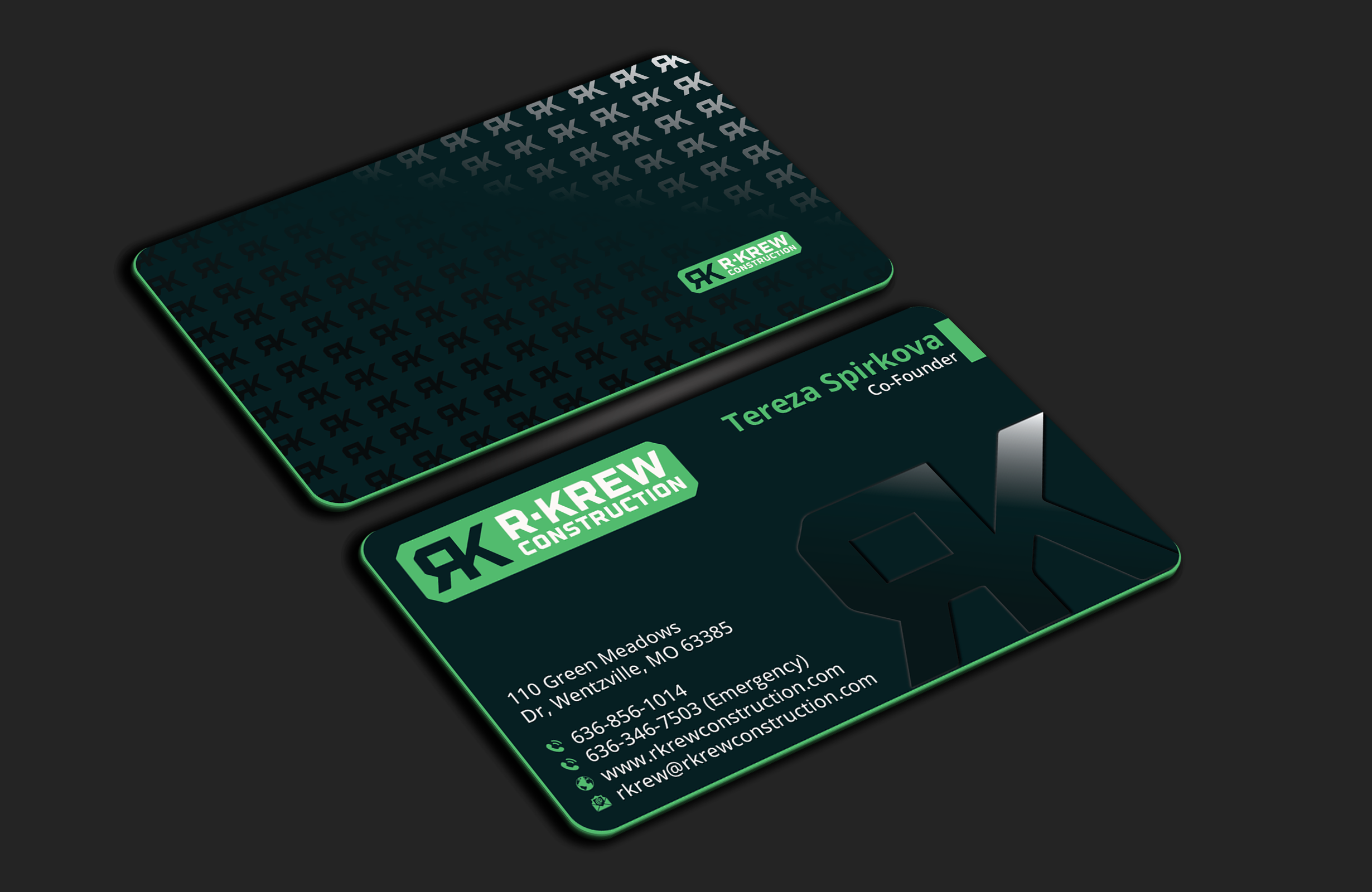 Business Card Design by DesignerShahadat for RKREW Construction | Design #32172703