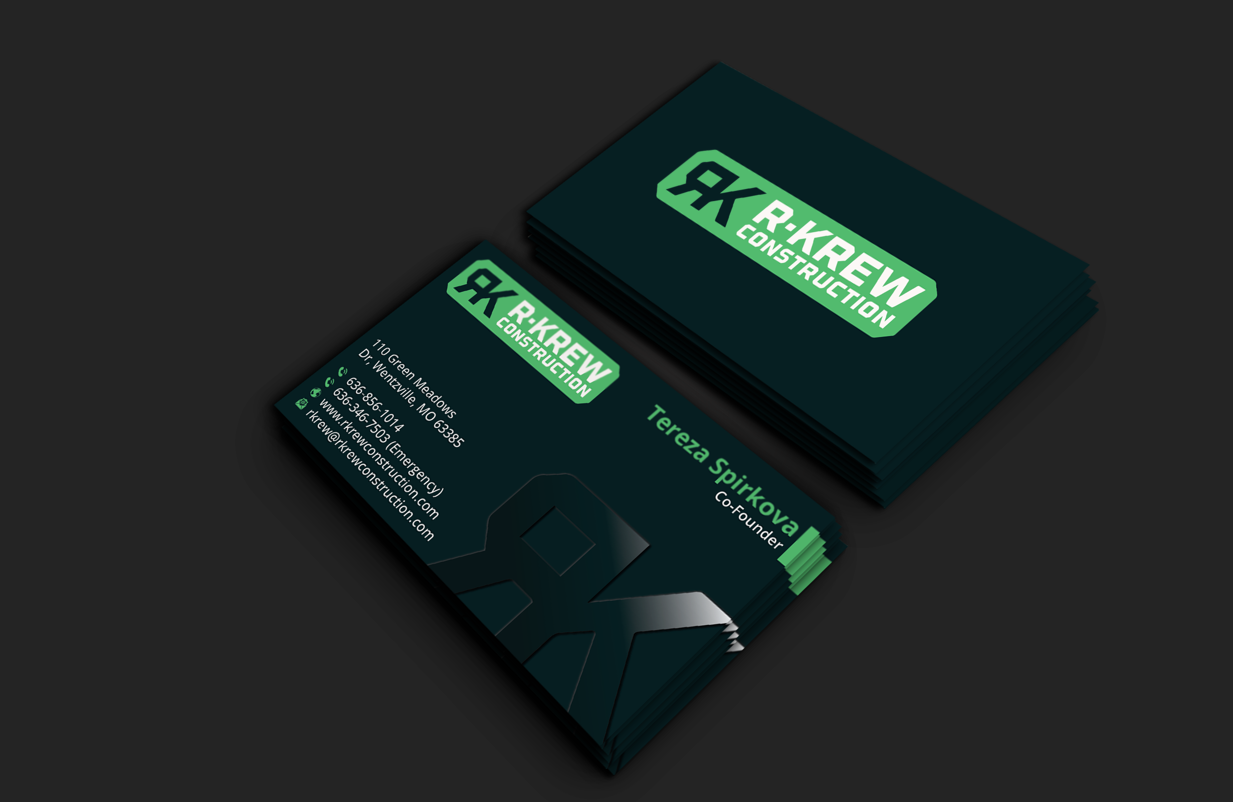 Business Card Design by DesignerShahadat for RKREW Construction | Design #32172714