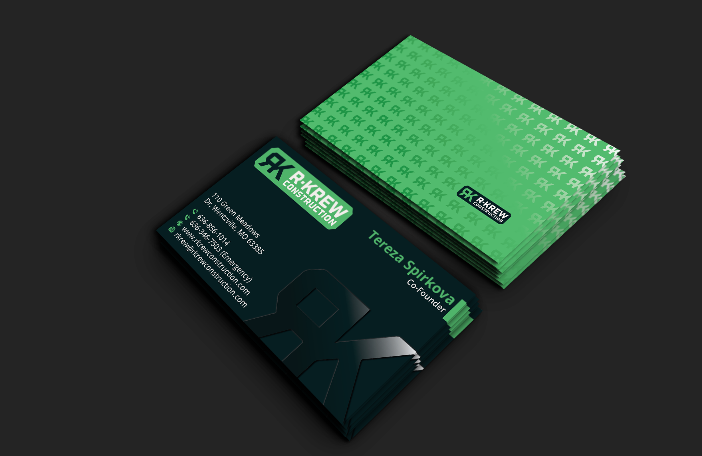 Business Card Design by DesignerShahadat for RKREW Construction | Design #32172716
