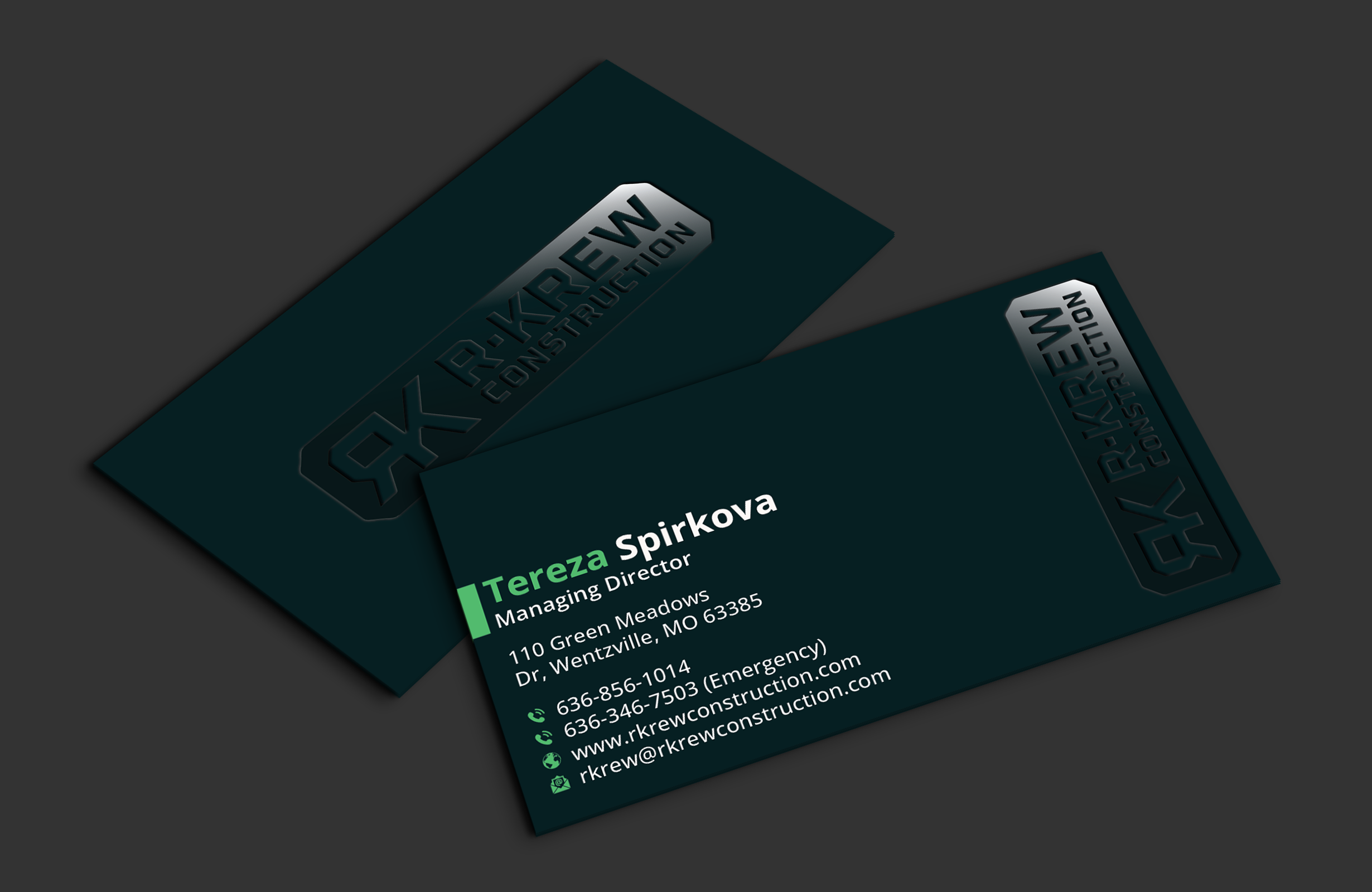 Business Card Design by DesignerShahadat for RKREW Construction | Design #32172785