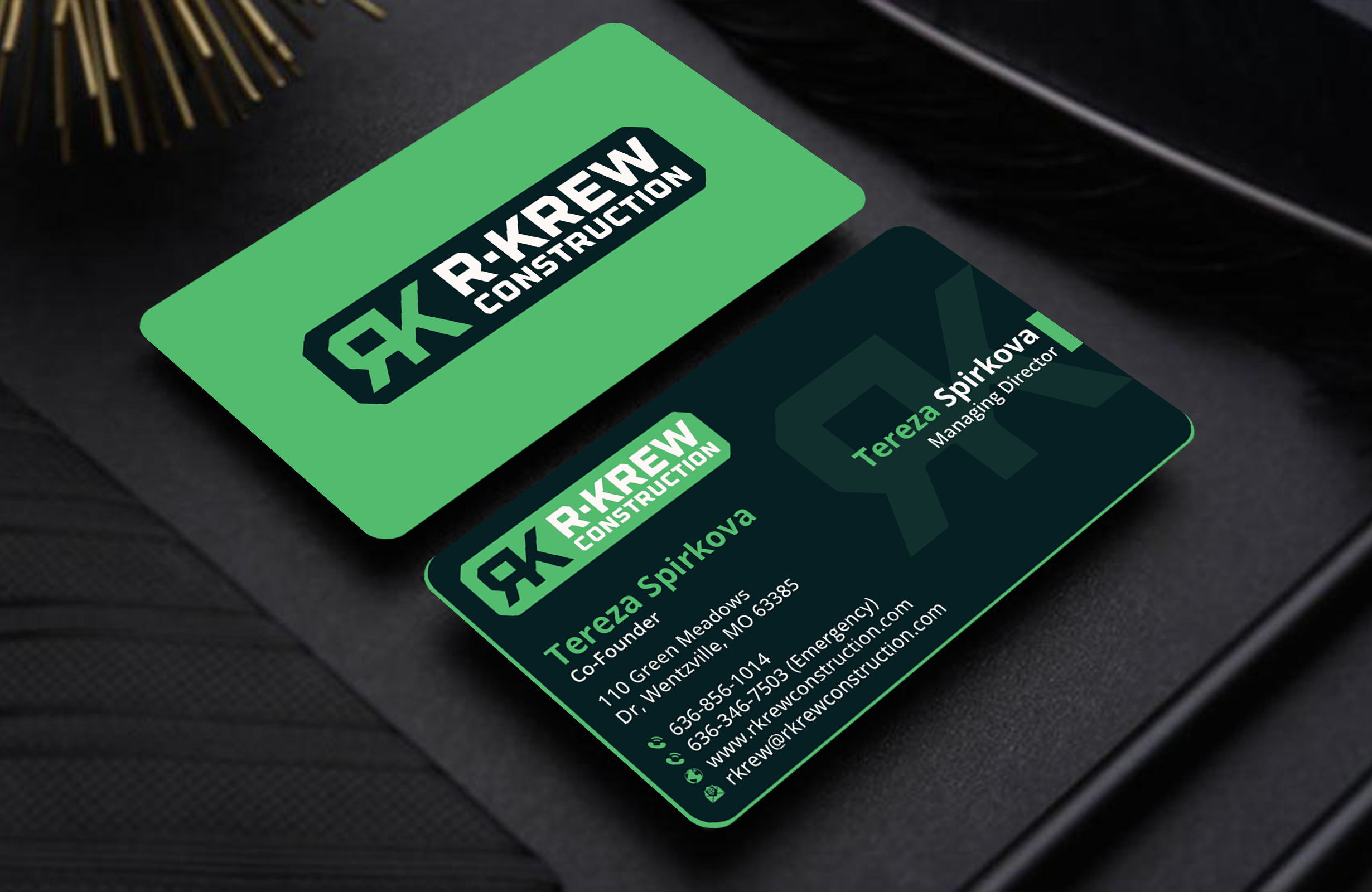 Business Card Design by DesignerShahadat for RKREW Construction | Design #32172830
