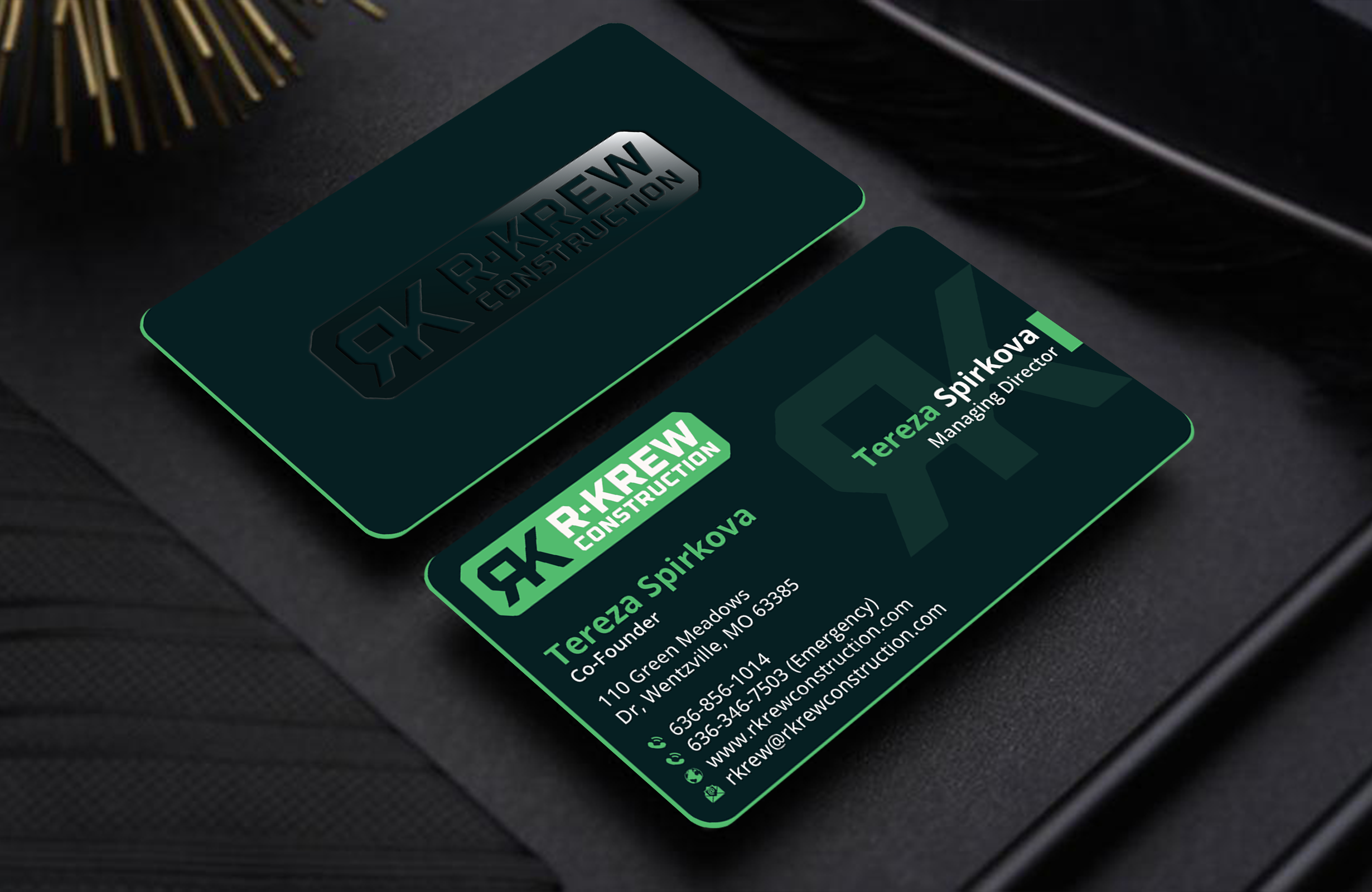 Business Card Design by DesignerShahadat for RKREW Construction | Design #32172833
