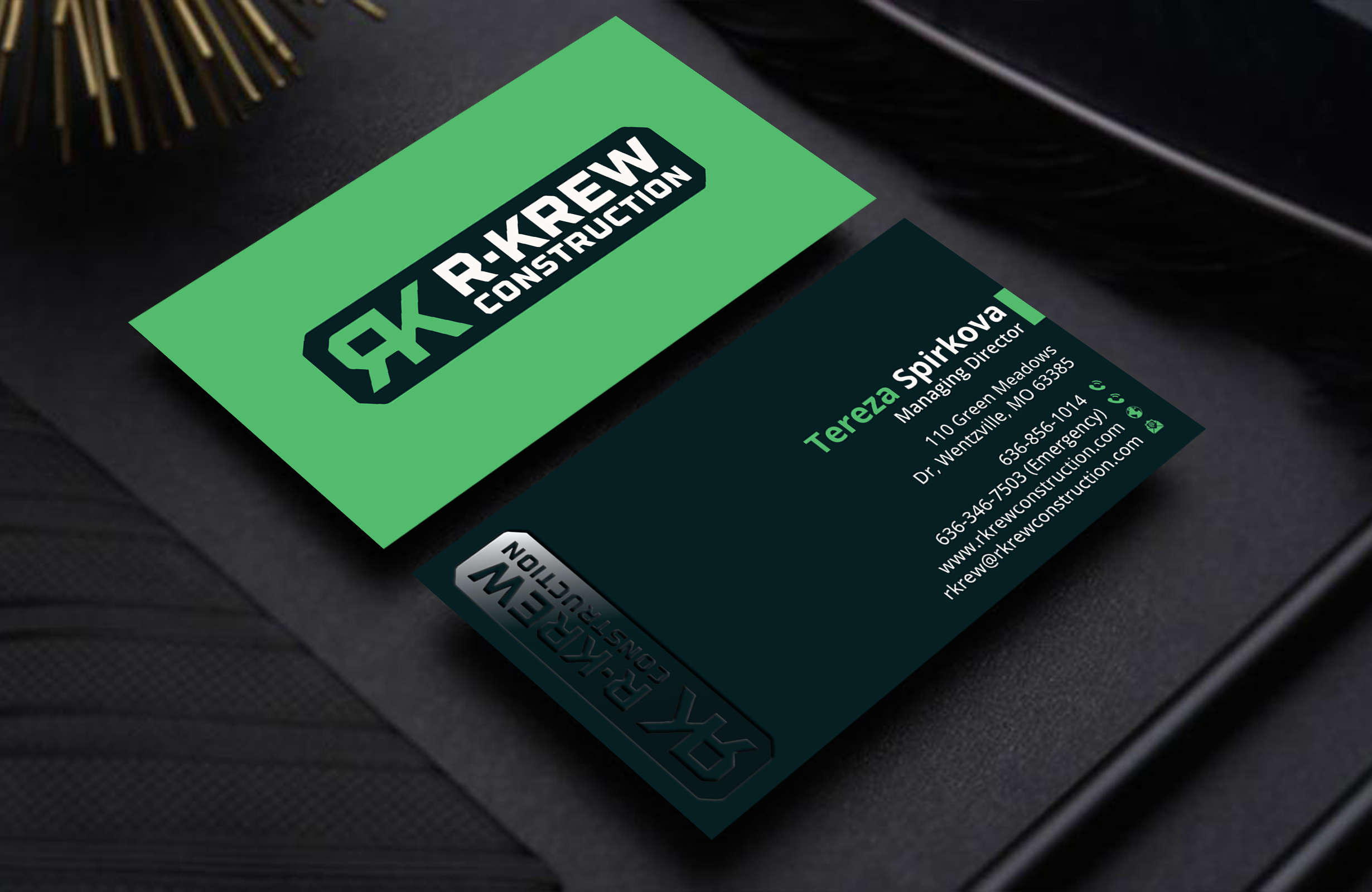Business Card Design by DesignerShahadat for RKREW Construction | Design #32172919
