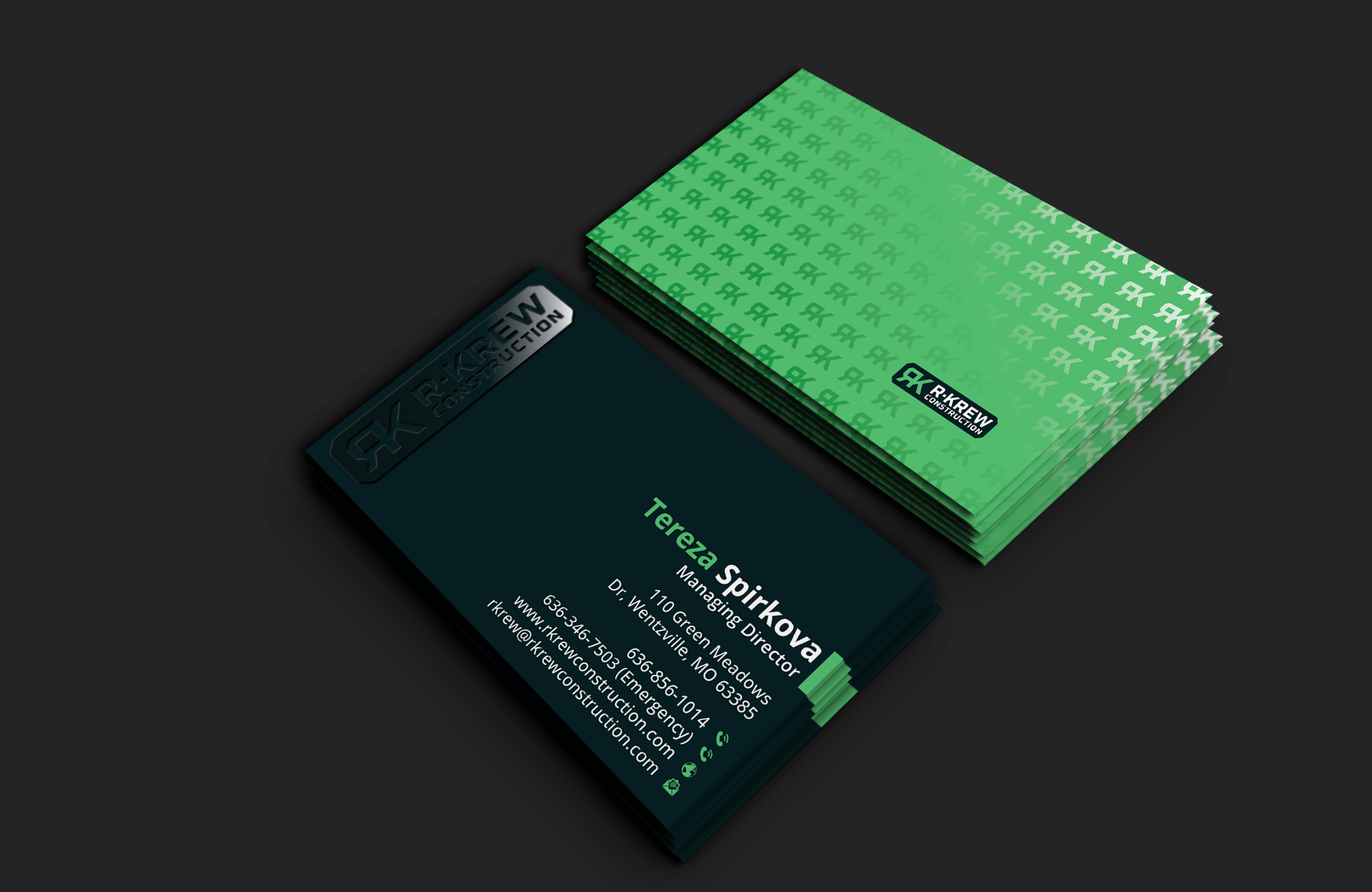 Business Card Design by DesignerShahadat for RKREW Construction | Design #32172921