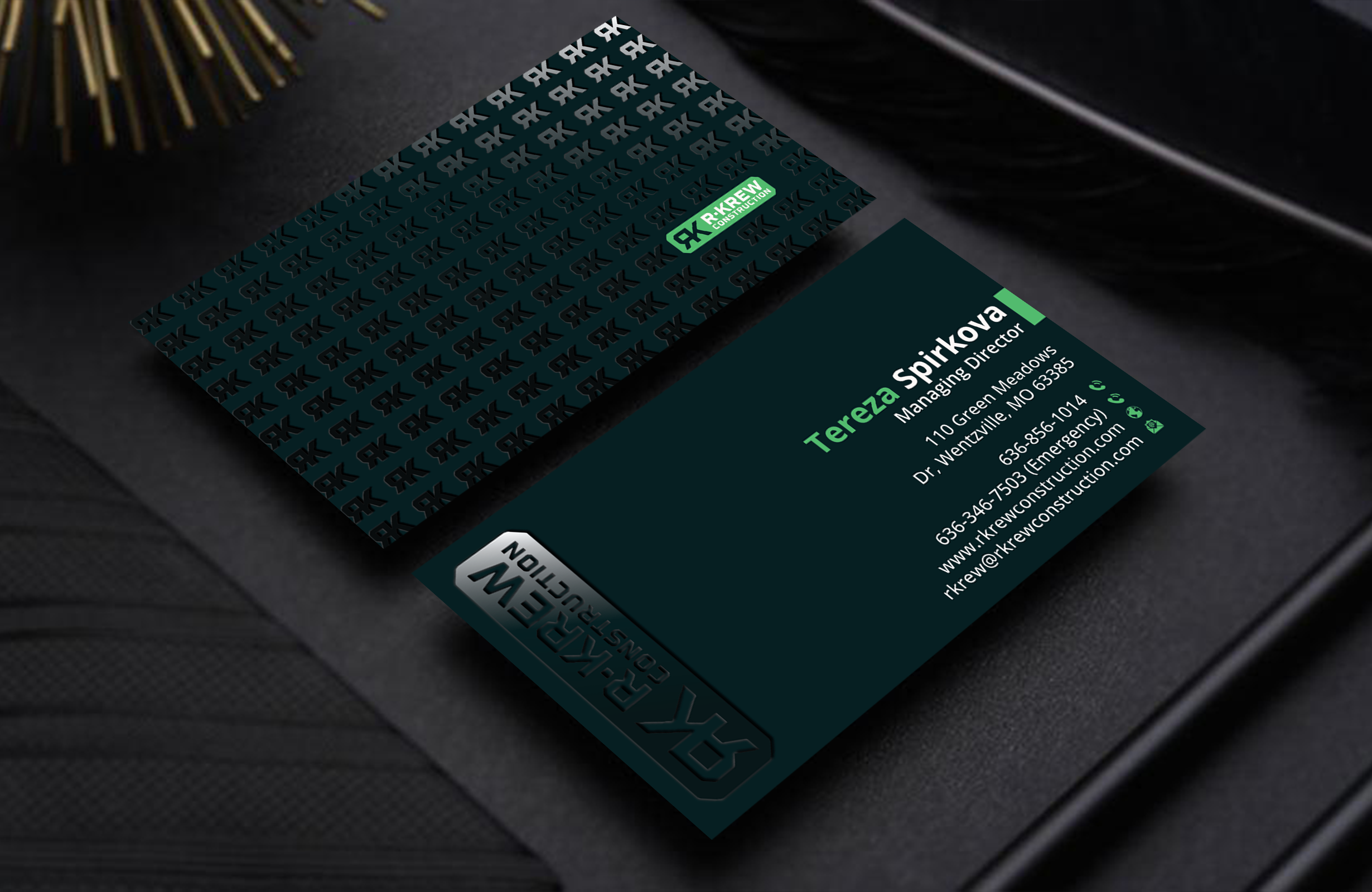 Business Card Design by DesignerShahadat for RKREW Construction | Design #32172922