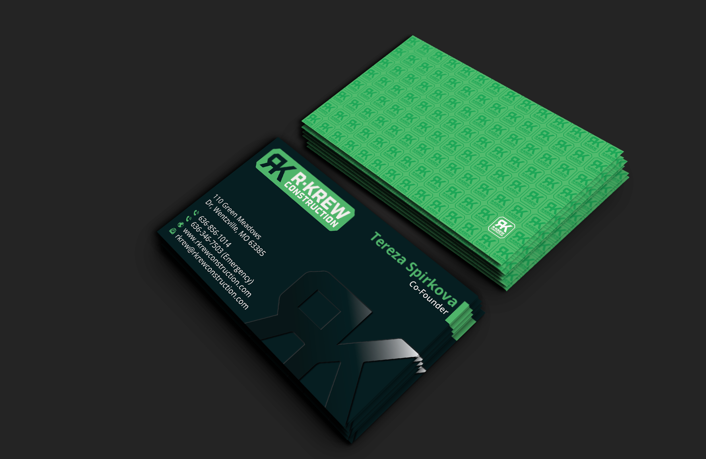 Business Card Design by DesignerShahadat for RKREW Construction | Design #32173120