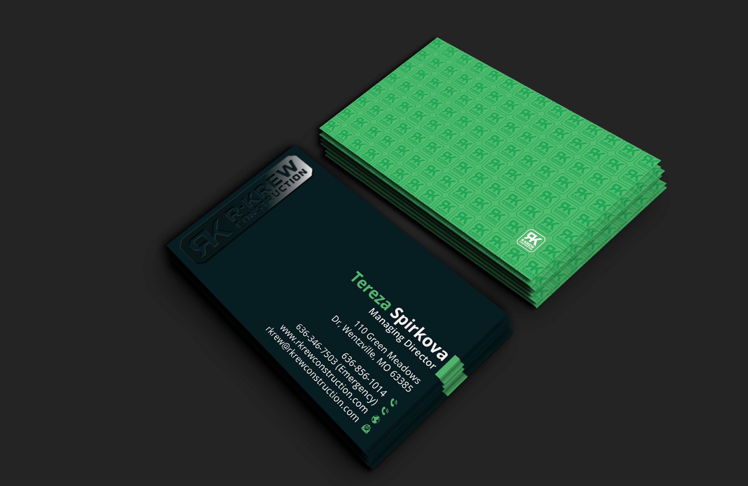 Business Card Design by DesignerShahadat for RKREW Construction | Design #32173121