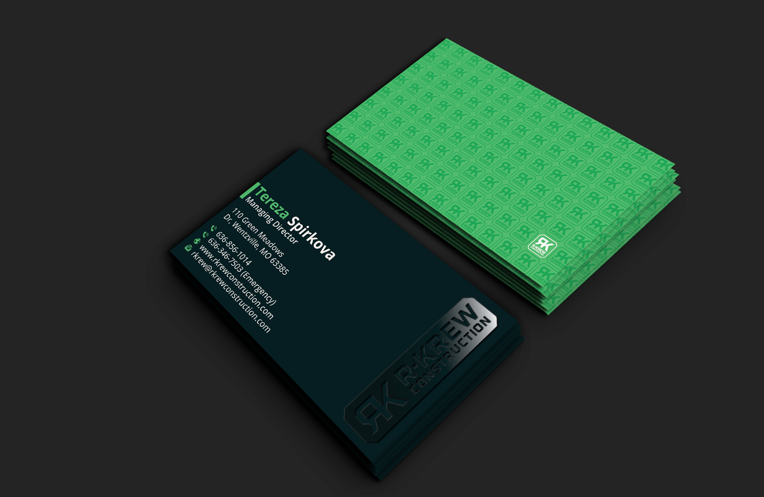 Business Card Design by DesignerShahadat for RKREW Construction | Design #32173124