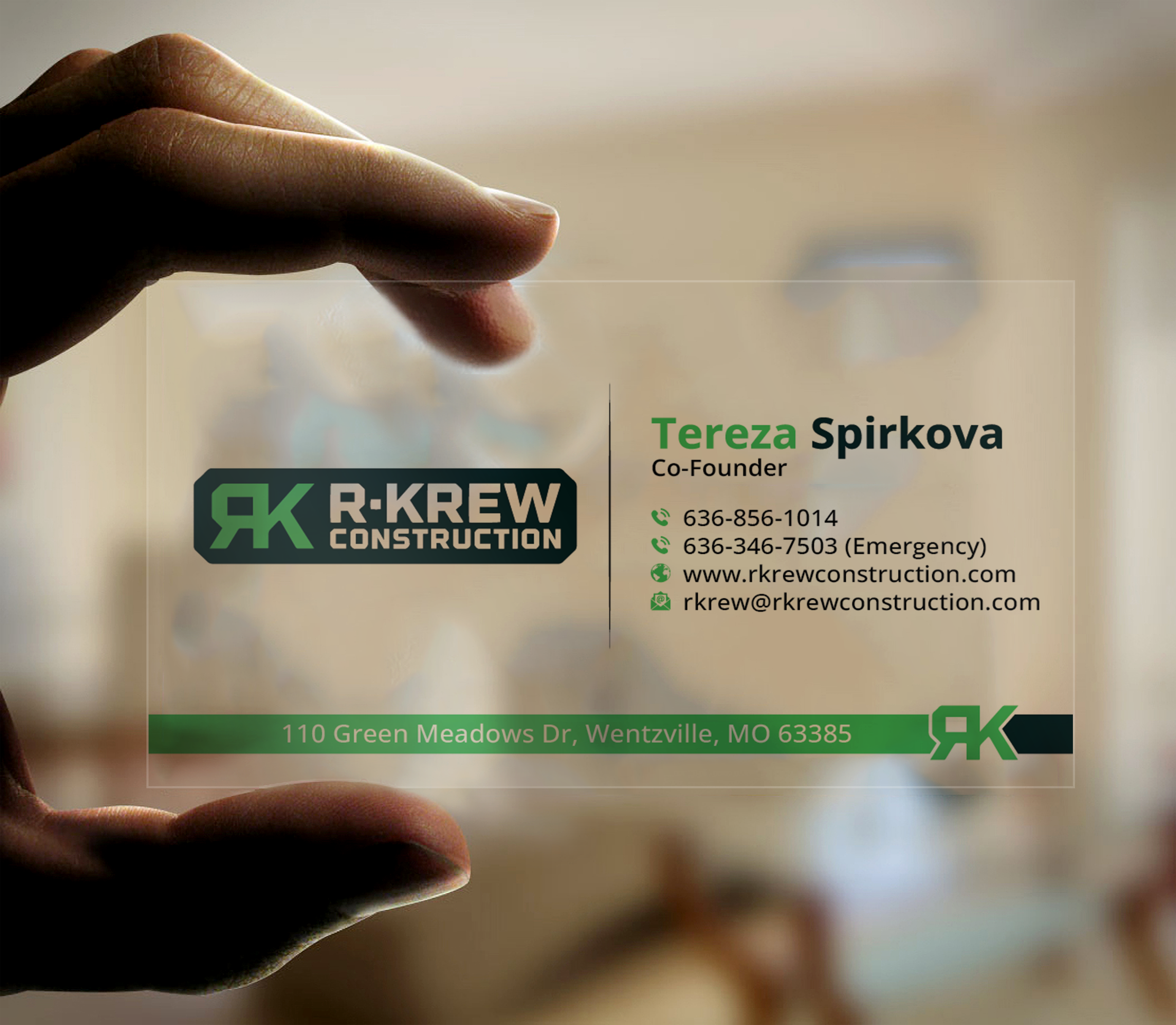 Business Card Design by DesignerShahadat for RKREW Construction | Design #32173254