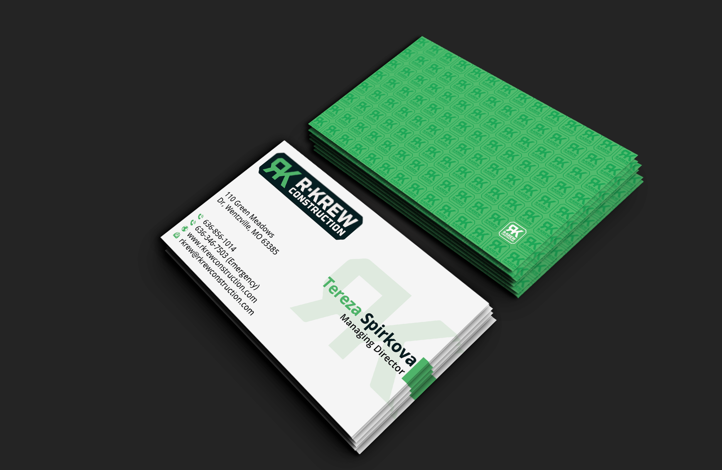 Business Card Design by DesignerShahadat for RKREW Construction | Design #32173255
